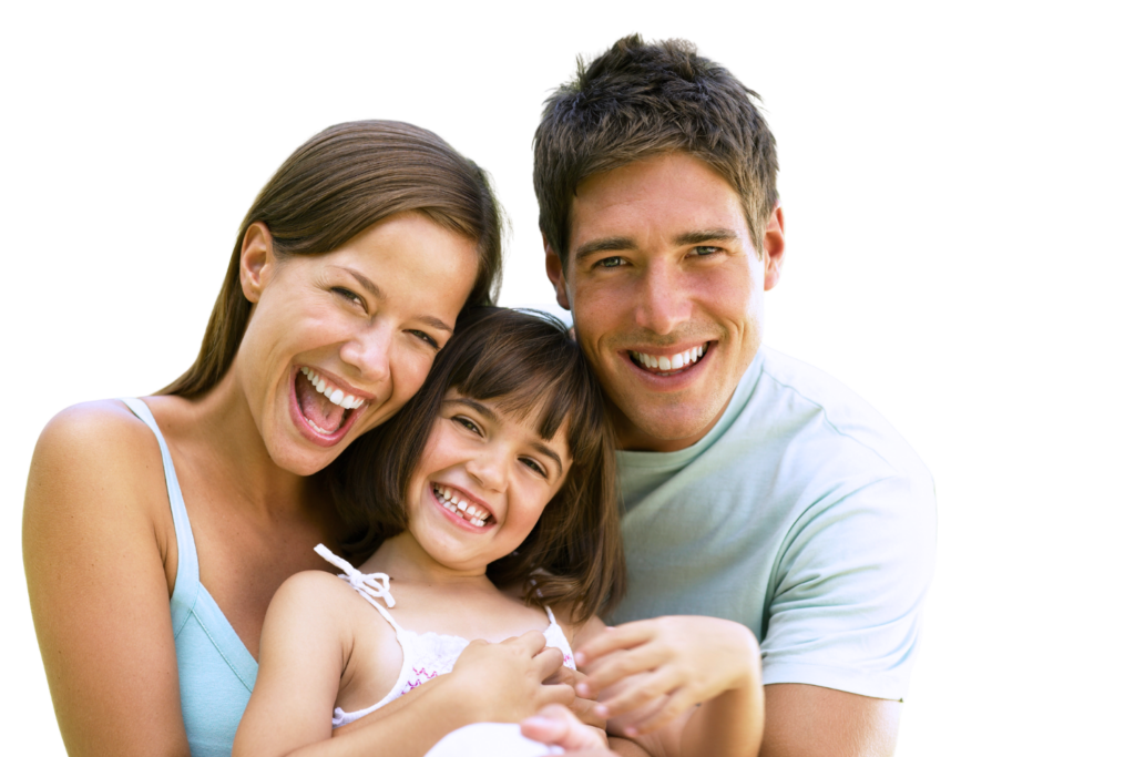 Smiling Family with healthy teeth