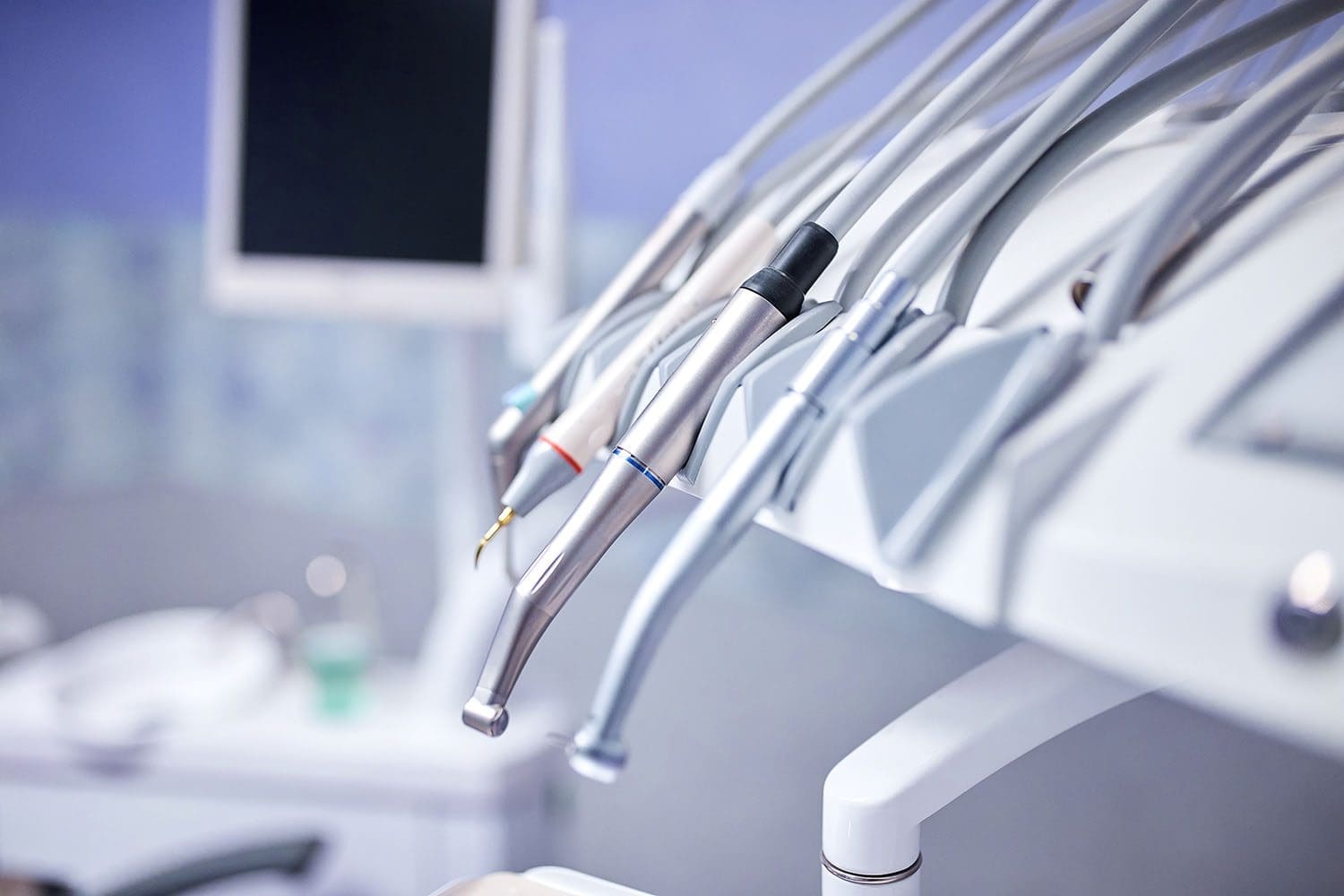 view of dental tools ready for an exam