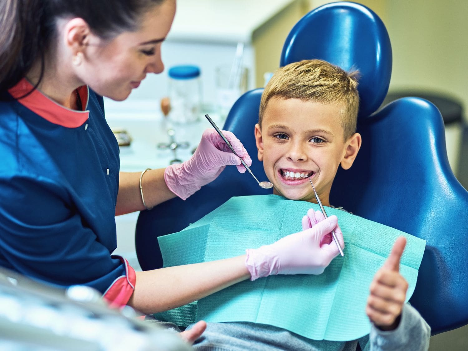 Kid at the dentist